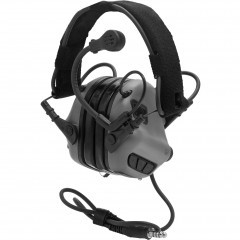 Наушники активные стрелковые Earmor Military Edition ME7 c микрофоном и разъемом для тангенты 22-82 ДБ Чёрный