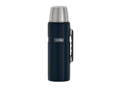 Термос для напитков THERMOS KING SK-2020 MMB 2.0L, нержавеющая сталь, винтовая пробка, складная ручка, чёрный