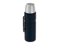 Термос для напитков THERMOS KING SK-2020 MMB 2.0L, нержавеющая сталь, винтовая пробка, складная ручка, чёрный