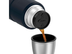 Термос для напитков THERMOS KING SK-2020 MMB 2.0L, нержавеющая сталь, винтовая пробка, складная ручка, чёрный