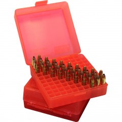 Коробка MTM Case-Gard P-100-22M-29 для хранения 100 патронов до .22 калибра Красный