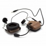 Наушники активные стрелковые Earmor Military Edition ME6 с микрофоном на шлем-каску 22-82 ДБ Койот