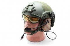 Наушники активные стрелковые Earmor Military Edition ME6 с микрофоном на шлем-каску 22-82 ДБ Койот