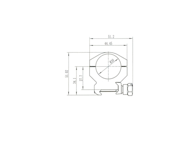 Кольца Nikko Stirling Sport Match, небыстросъемные на Weaver, 30 мм, средние, 6 винтов, алюминий