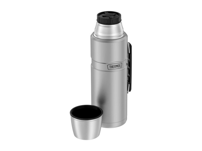 Термос для напитков THERMOS KING SK-2020 MS 2.0L, нержавеющая сталь, винтовая пробка, складная ручка, стальной