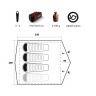 Палатка туристическая Trimm Hudson для 4-х человек Зеленый