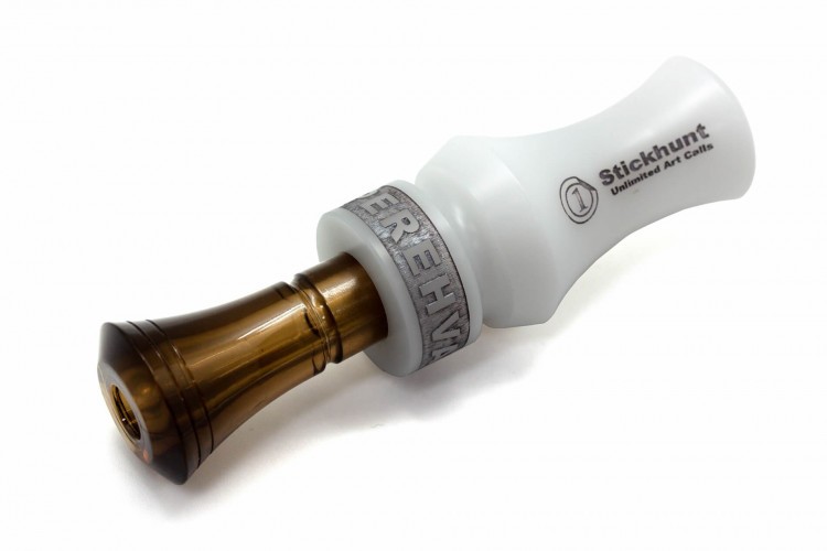Манок духовой на утку крякву Stickhunt ArtCalls Perehvat 1 лепесток Дымчатый / Белый