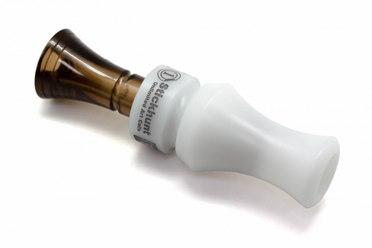 Манок духовой на утку крякву Stickhunt ArtCalls Perehvat 1 лепесток Дымчатый / Белый