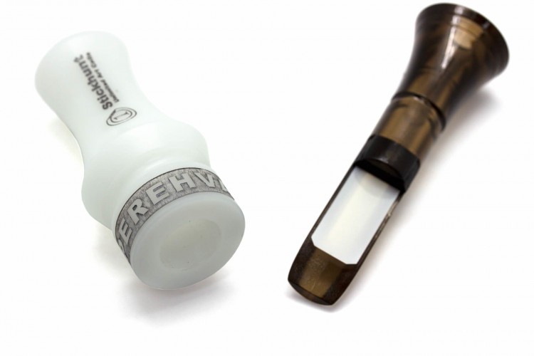 Манок духовой на утку крякву Stickhunt ArtCalls Perehvat 1 лепесток Дымчатый / Белый