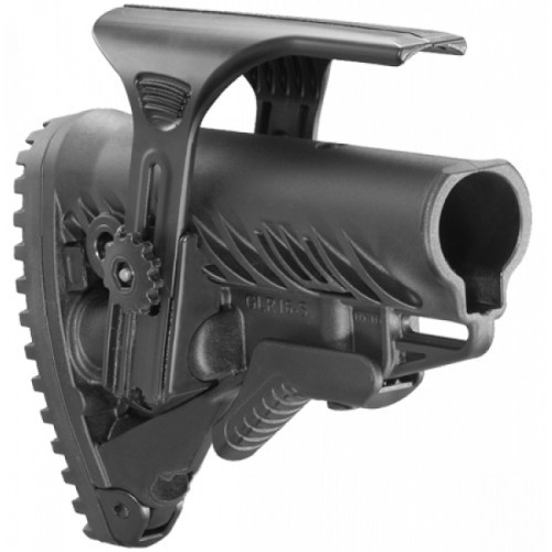 Приклад телескопический Fab Defense GLR-16 CP с упором для щеки Чёрный