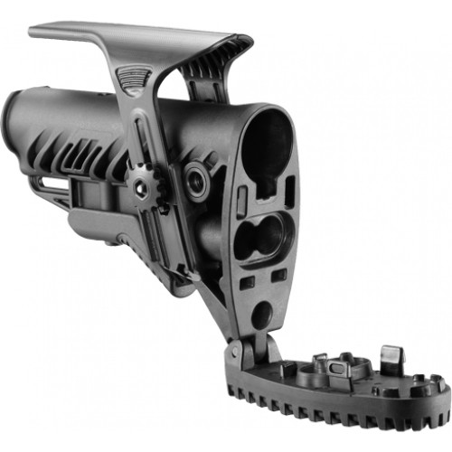 Приклад телескопический Fab Defense GLR-16 CP с упором для щеки Чёрный