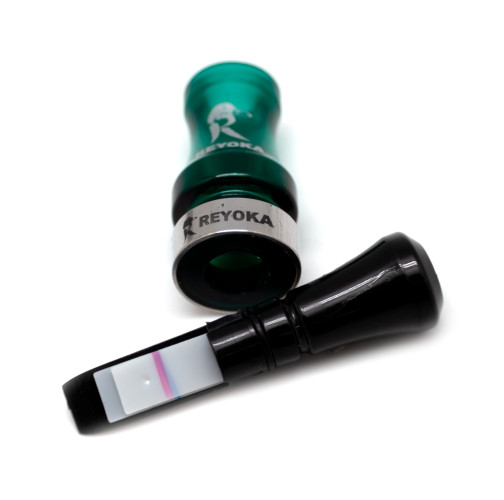 Манок духовой на утку крякву Reyoka Ordek Cift 2 лепестка Зелёный