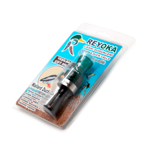 Манок духовой на утку крякву Reyoka Ordek Cift 2 лепестка Зелёный