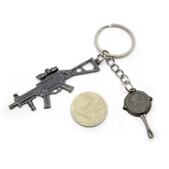 Брелок Microgun XS Пистолет-пулемёт Heckler and Koch UMP со сковородой