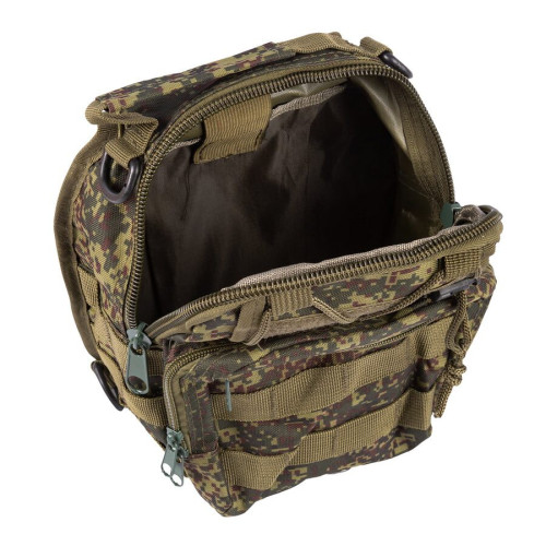 Сумка-рюкзак тактическая через плечо RusForce Tactical Цифра (Хаки)