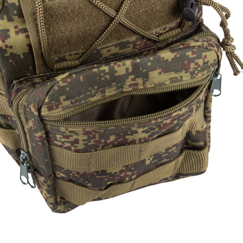 Сумка-рюкзак тактическая через плечо RusForce Tactical Цифра (Хаки)