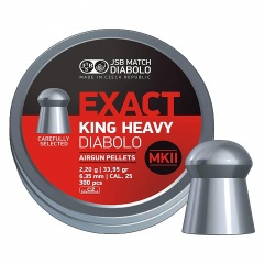 Пульки для пневматики JSB Exact King Heavy MKII Полусферические 6.35 мм 2.2 г (300 шт)