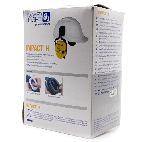 Наушники активные стрелковые Honeywell Howard Bilsom Impact 1010632 с креплением под шлем-каску 27-82 ДБ Жёлтый