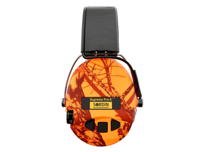 Наушники стрелковые активные MSA Sordin Supreme Pro-X Camo Led 75302-X-09 (25-82 ДБ) оранжевые