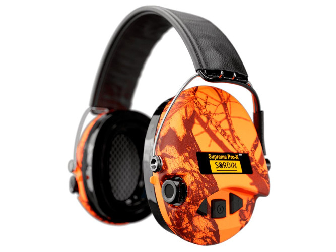 Наушники стрелковые активные MSA Sordin Supreme Pro-X Camo Led 75302-X-09 (25-82 ДБ) оранжевые
