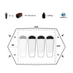 Палатка туристическая Trimm Oregon для 4-х человек Зелёный