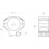 Кольца для прицела Hawke Tactical (24106) D=30 мм H=11 мм на Призму (9-11 мм) | Средний 2 шт