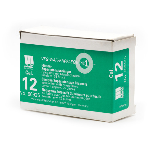 Патч войлочный для чистки оружия VFG Super 66925 для 12 калибра 25 шт
