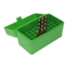 Кейс MTM Case-Gard RLLD-50-10 для хранения 50 патронов до .375 калибра Зеленый
