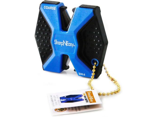 Точилка для ножей AccuSharp SharpNEasy 2-Step, керамические стержни, синий/чёрный