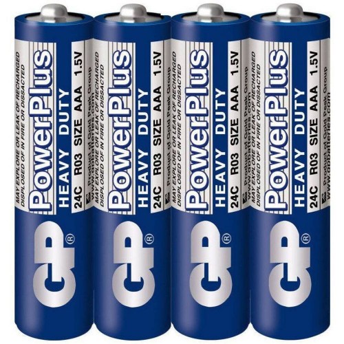Батарейки солевые GP PowerPlus 24C Тип LR03 (AAA) 1.5V 450 мАч 4 шт