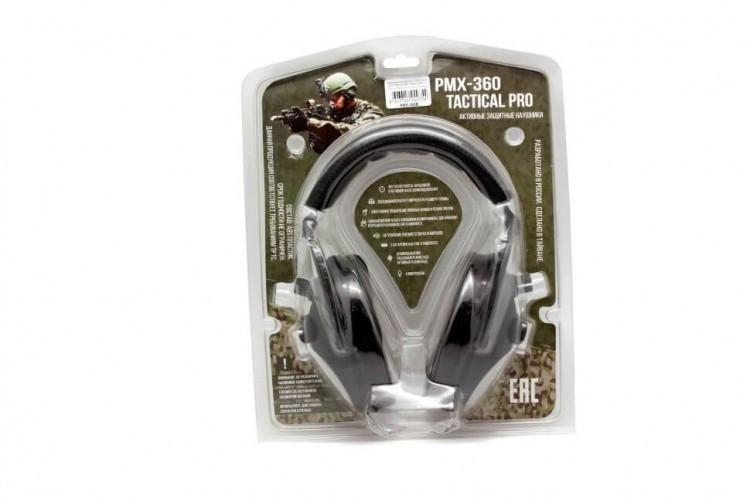 Наушники активные стрелковые PMX Tactical Pro PMX-360 3D Sound 24-80 ДБ Realtree