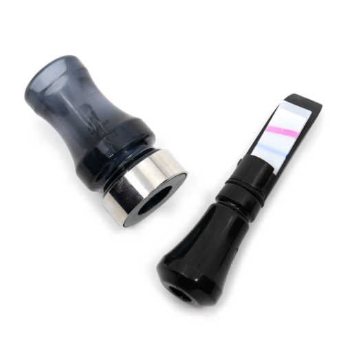 Манок духовой на утку крякву Reyoka Ordek Cift 2 лепестка Дымчатый / Чёрный