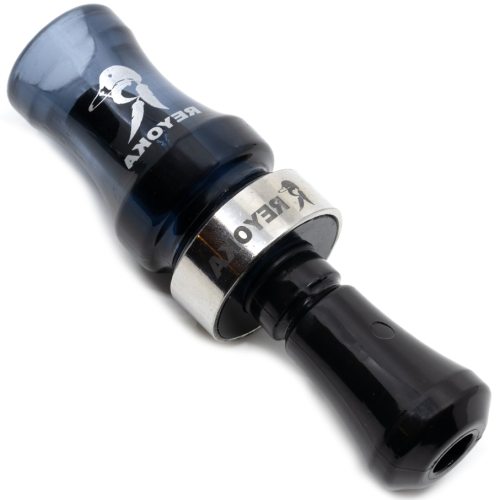 Манок духовой на утку крякву Reyoka Ordek Cift 2 лепестка Дымчатый / Чёрный