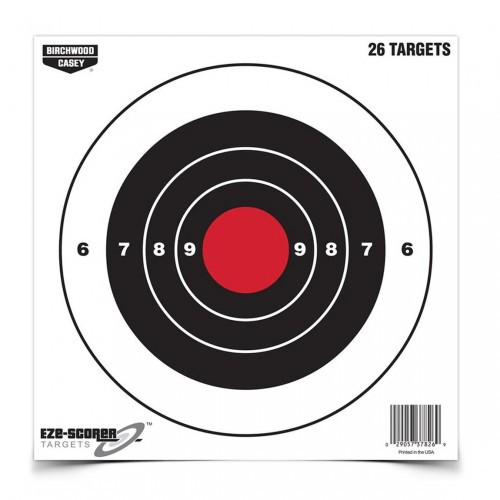 Мишень бумажная Birchwood Casey Eze-Scorer Bulls-Eye Target 200 мм 26 шт