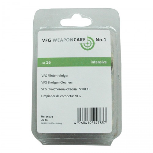 Патч войлочный для чистки оружия VFG Super 66931 для 16 калибра 25 шт