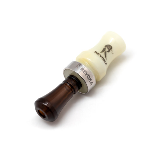 Манок духовой на утку крякву Reyoka Ordek Cift 2 лепестка Белый / Дымчатый