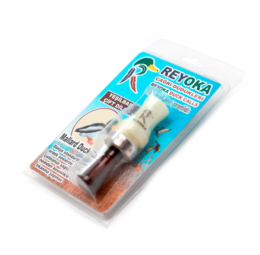 Манок духовой на утку крякву Reyoka Ordek Cift 2 лепестка Белый / Дымчатый