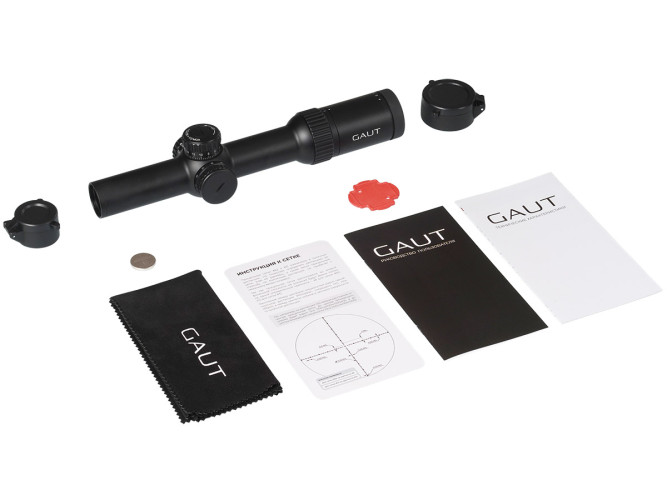 Прицел оптический Gaut Obsidian 1-8x24 Сетка X2 / Подсветка (точка)
