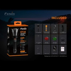 Фонарь тактический Fenix HT18 Свет - Белый (Холодный) 1500 lm 925 м