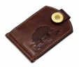 Купюродержатель Пергама Кабан из натуральной кожи Коричневый
