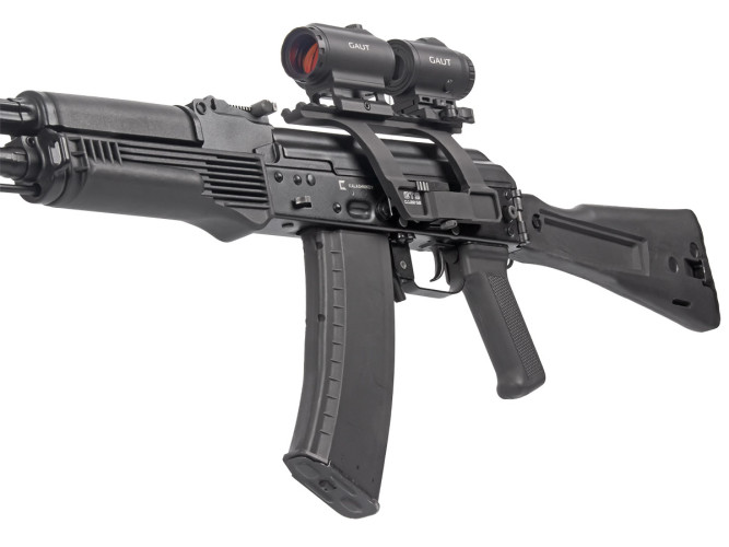 Кронштейн GTS Q.122 боковой быстросъёмный Picatinny для АК/Сайга 16 слотов