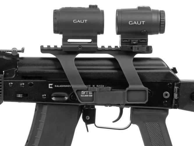 Кронштейн GTS Q.122 боковой быстросъёмный Picatinny для АК/Сайга 16 слотов
