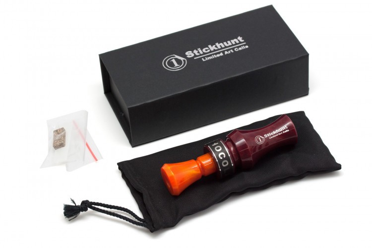 Манок духовой на утку акриловый Stickhunt ArtCalls Chocolate 1 лепесток Бордо / Апельсин