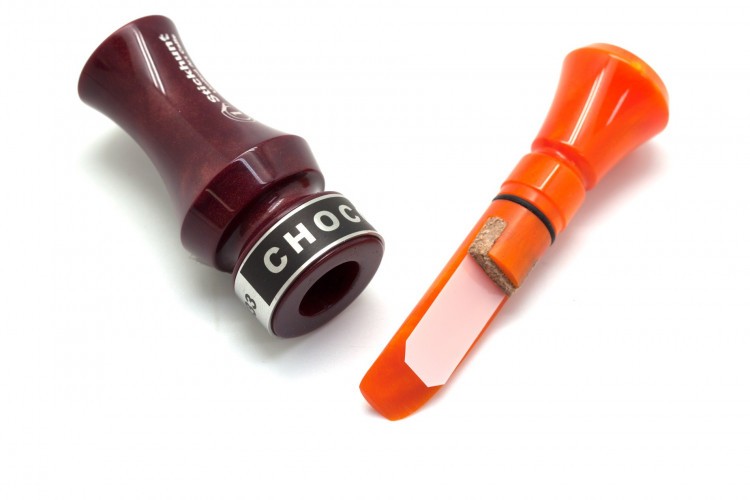 Манок духовой на утку акриловый Stickhunt ArtCalls Chocolate 1 лепесток Бордо / Апельсин