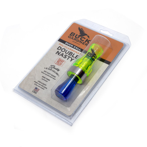 Манок духовой на утку крякву Buck Gardner Double Nasty SPIT-TECH DNP-FG/BLU НЕПОТЕРЯШКА Реактор / Синий