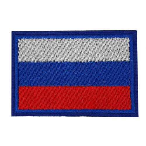 Шеврон тактический RusForce Флаг России 8x5 cм триколор синий