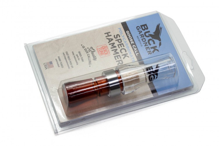 Манок духовой белолобого гуся Buck Gardnen Speck Hammer SPKH поликарбонат Прозрачный / Виски