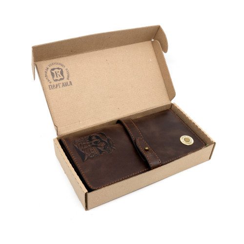 Портмоне Пергама Лось из натуральной кожи Коричневый