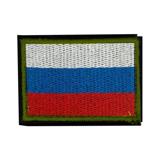 Шеврон тактический RusForce Флаг России 6х4 см триколор зеленый