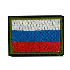 Шеврон тактический RusForce Флаг России 6х4 см триколор зеленый
